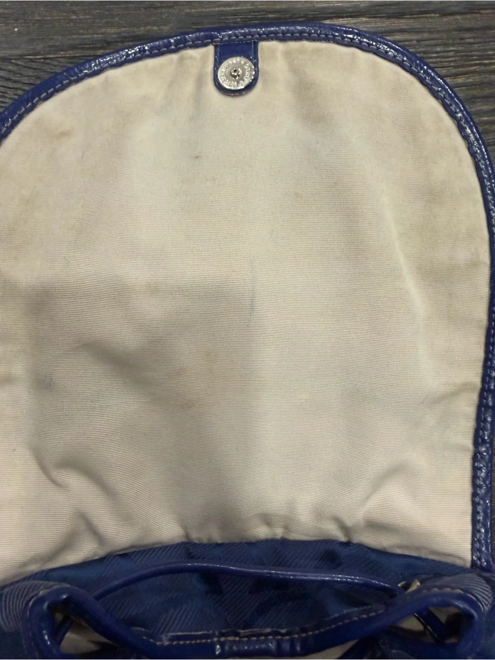 Coach Blue Signature C Canvas Backpack